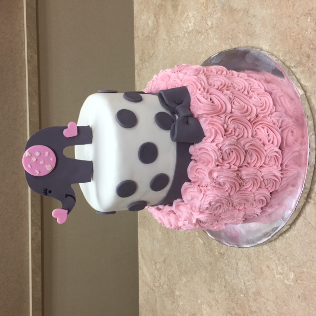 Elephant Baby Shower Cake