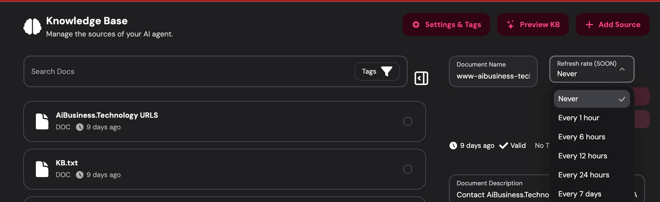 Knowledge base update