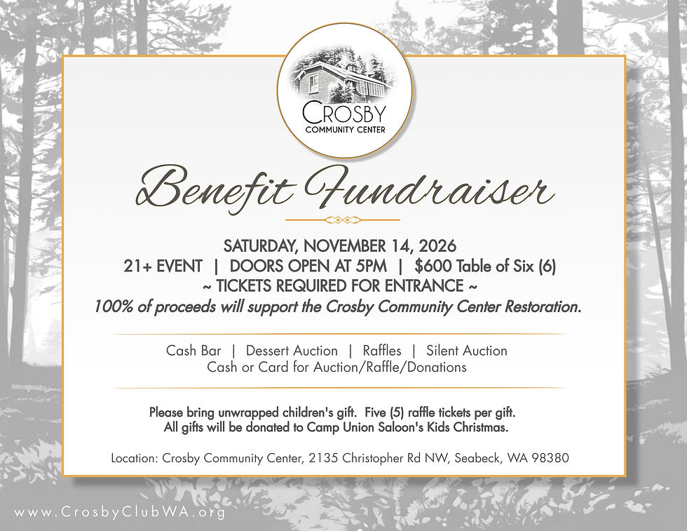 Crosby Benefit Fundraiser