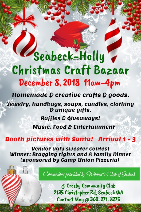 Download Seabeck Holly Christmas Craft Bazaar December 8 2018 Yellowimages Mockups