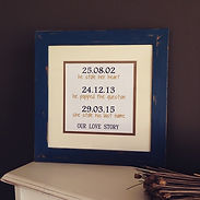 dated wedding frame rustic