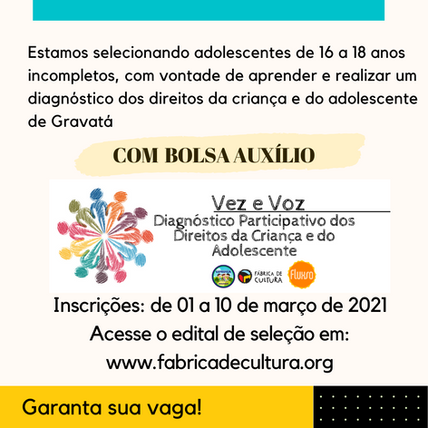 Edital de seleção nº1/2021