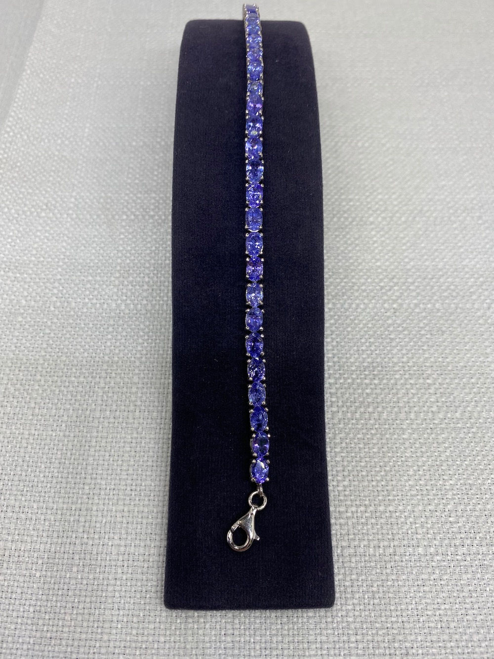 Tanzanite & Silver Line Bracelet