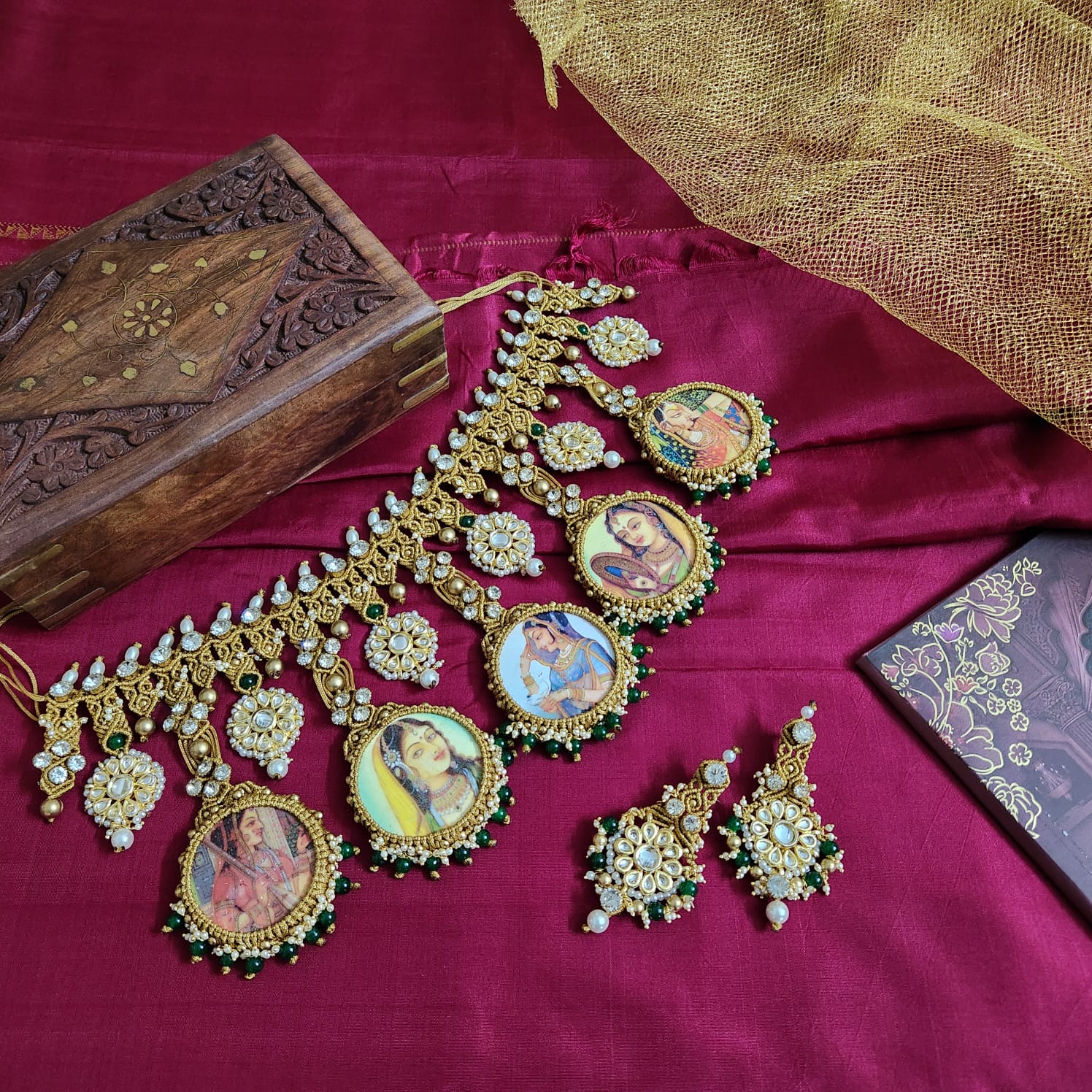 Padmavati macrame necklace set
