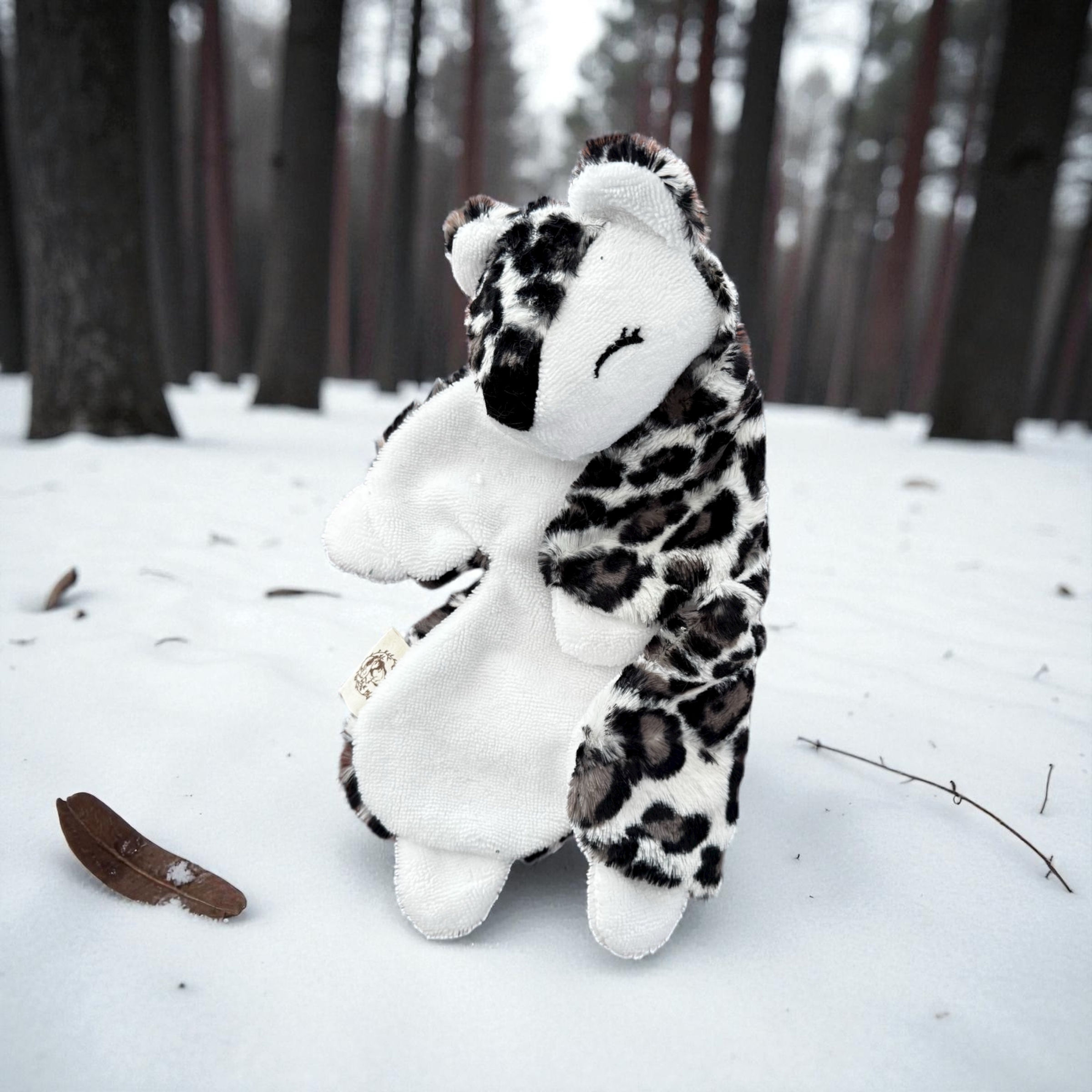 Doudou panthère des neiges 