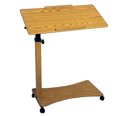 Overbed hospital-style table with height adjustment – ideal for home care, patient recovery, or compact bedroom use