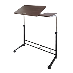 可調整高度的床邊桌，適用於居家照護與臥室空間