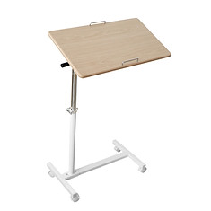 Ergonomic overbed tray with adjustable height – mobile bedside solution for elderly care, medical needs, or daily convenience