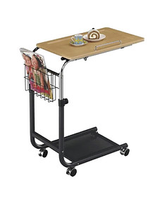 C form accent table suitable for holding books, beverages, or electronics beside sofas or chairs