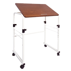 Overbed hospital-style table with height adjustment – ideal for home care, patient recovery, or compact bedroom use
