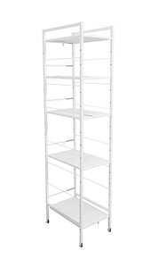 窄型附輪隙縫收納架可靈活調整寬度，適合小空間使用