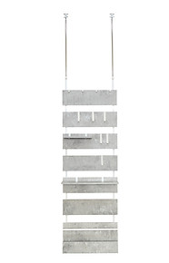 Adjustable freestanding shelf designed for versatile wall storage in living rooms, kitchens, or workspaces