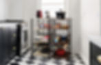 Durable kitchen rack with multiple levels for placing countertop appliances and kitchenware