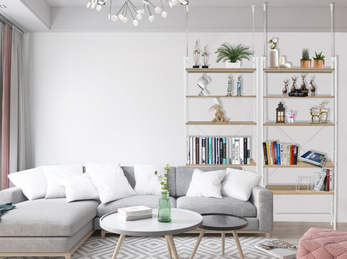 Adjustable bookshelf with customizable shelf heights for flexible book and storage arrangements