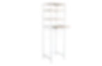 Metal storage shelf for kitchen use ideal for organizing heavy appliances and pantry items