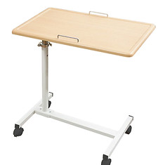 Ergonomic overbed tray with adjustable height – mobile bedside solution for elderly care, medical needs, or daily convenience