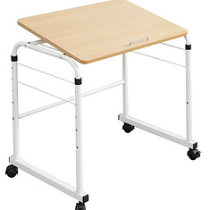 Overbed hospital-style table with height adjustment – ideal for home care, patient recovery, or compact bedroom use