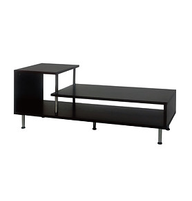 低矮型電視櫃附抽屜與開放層架，收納整齊不凌亂