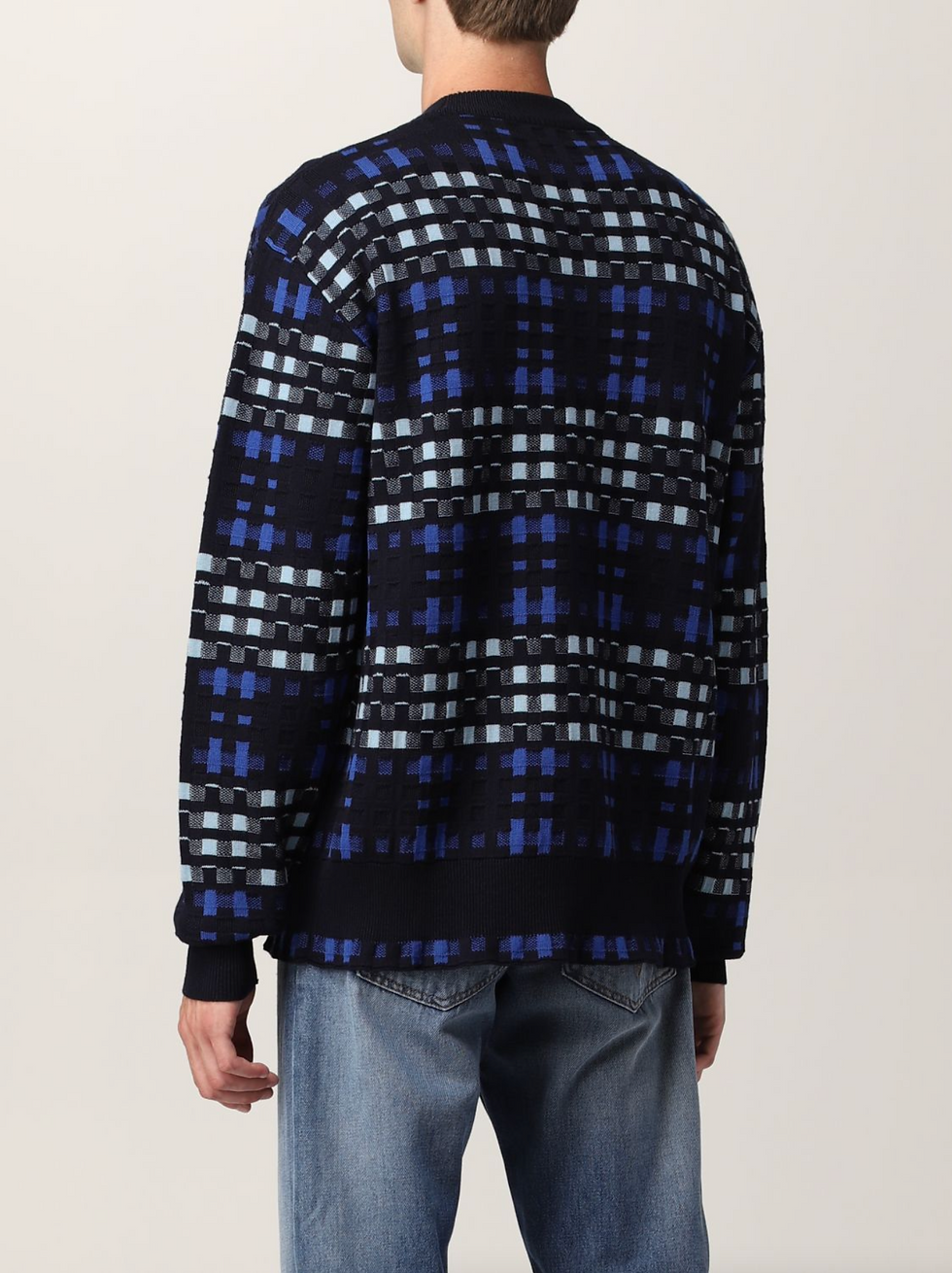 Miniature : Versace checked virgin wool sweater
