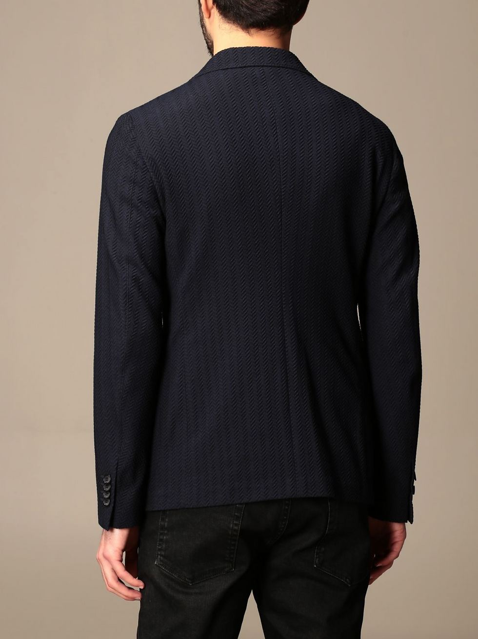Miniature : Giorgio Armani herringbone single-breasted jacket