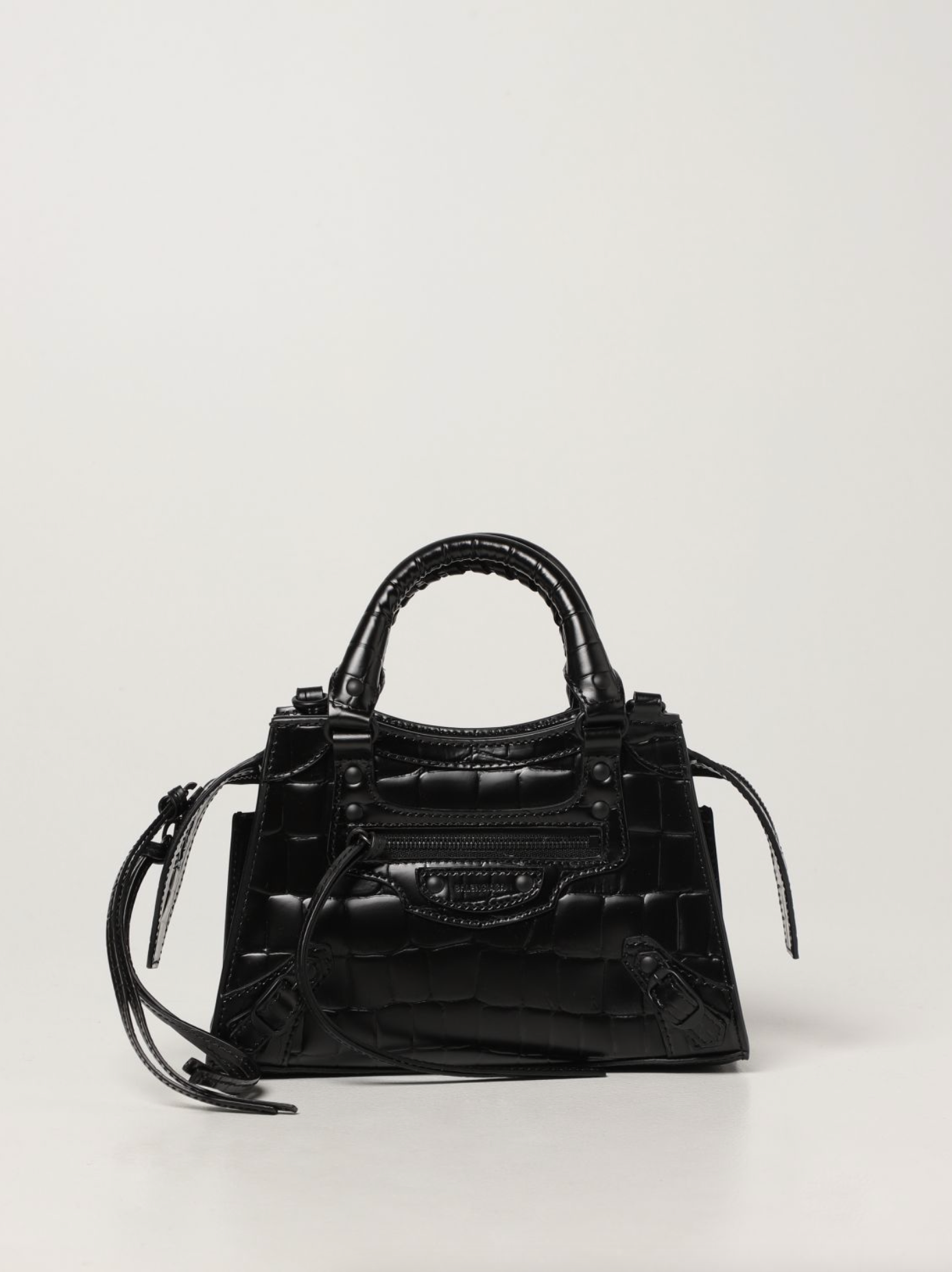 Neo Classic City mini Balenciaga bag in crocodile print leather