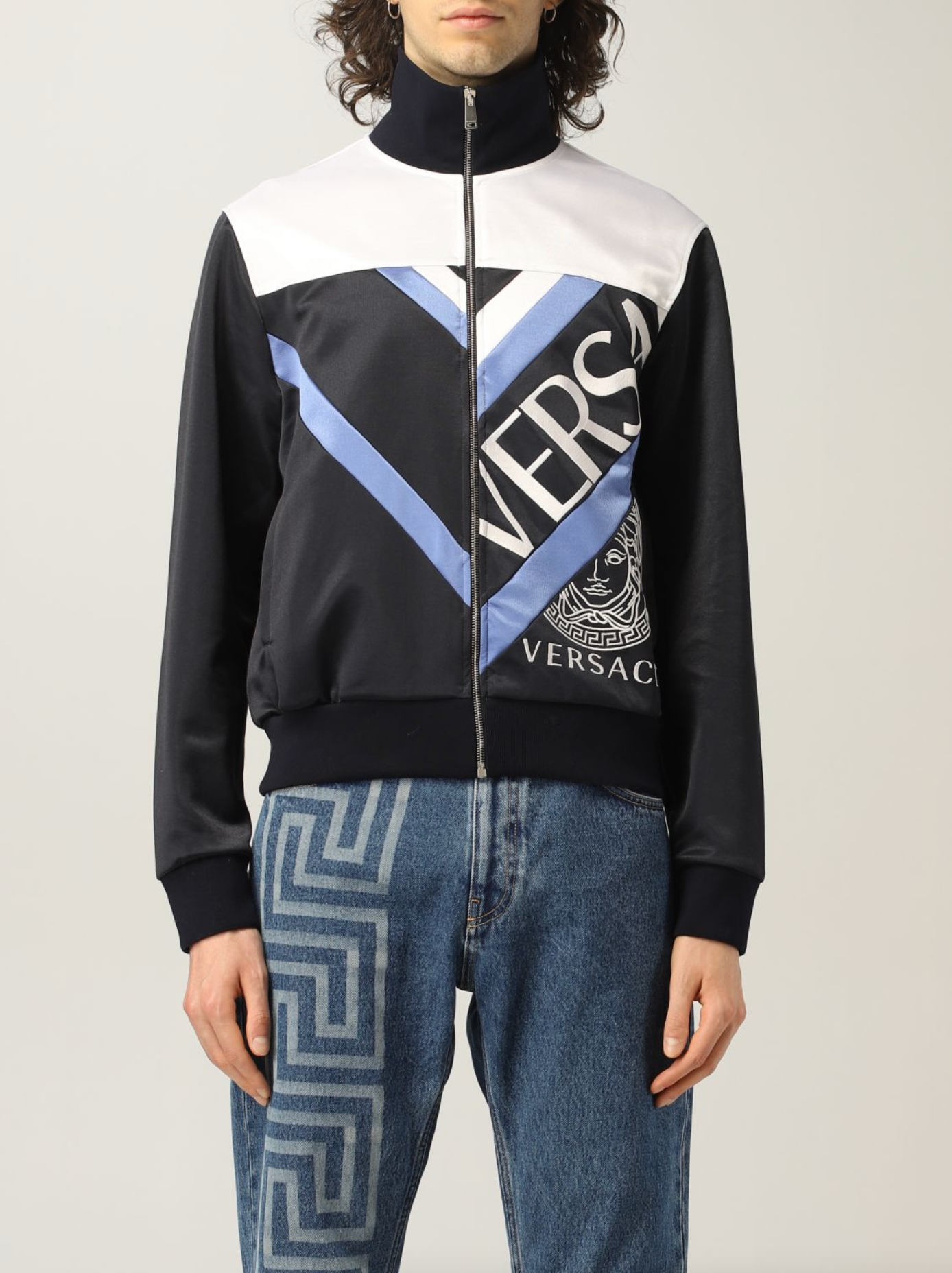 Versace cotton sweatshirt with big logo