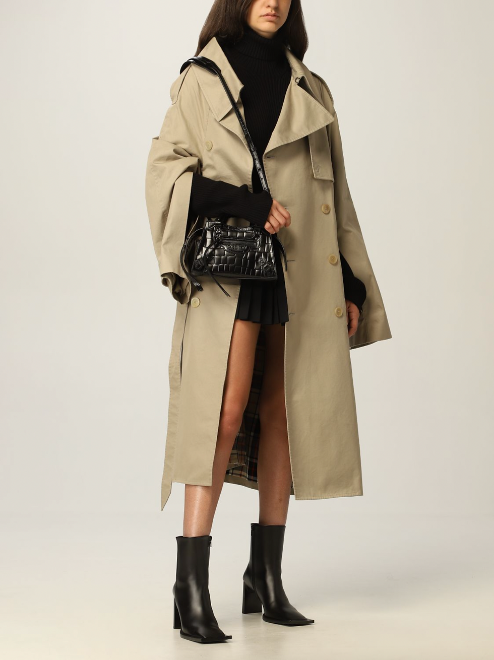 Miniature : Neo Classic City mini Balenciaga bag in crocodile print leather