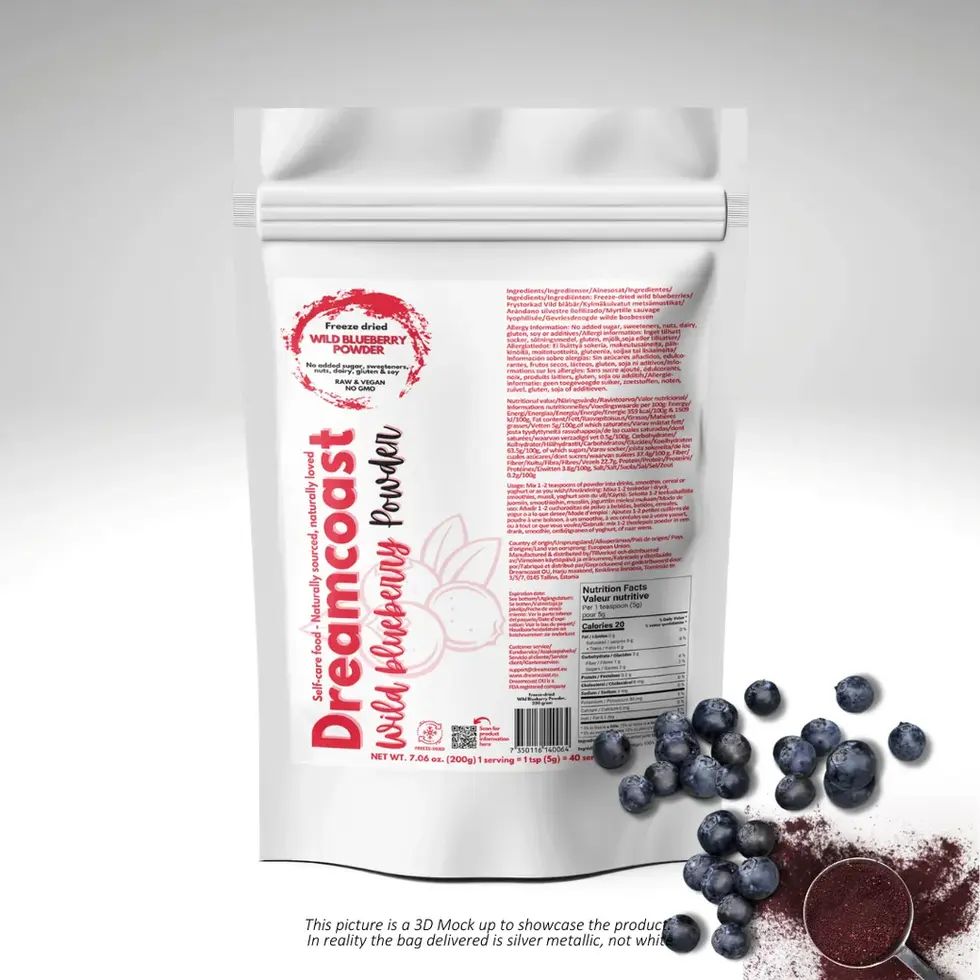 WILD BLUEBERRY POWDER, FREEZE-DRIED, 200 GRAM