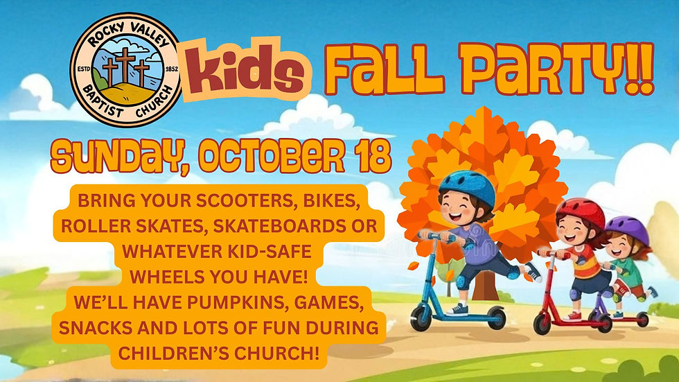RVBC KIDS Fall Party
