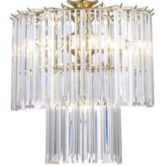 Thumbnail: Trans Globe 9 Light 20 inch Polished Brass Pendant Ceiling Light - 9647PB