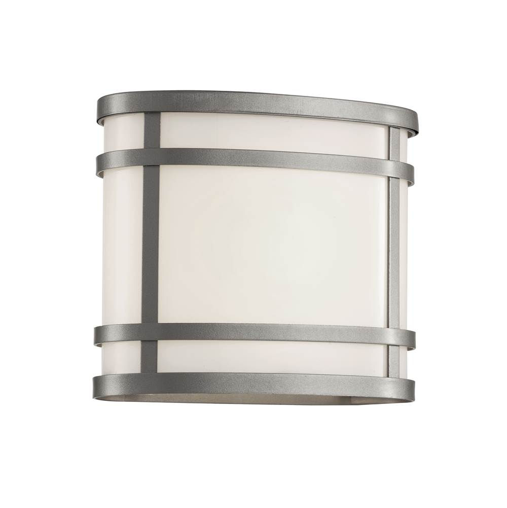 Trans Globe One Light Frosted Glass Silver Wall Light - 40200 SL