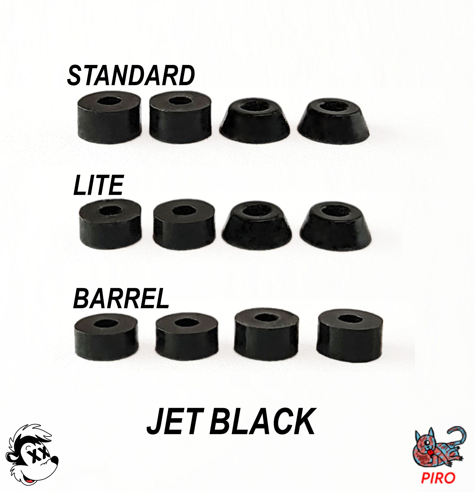PIRO BUSHINGS JET BLACK