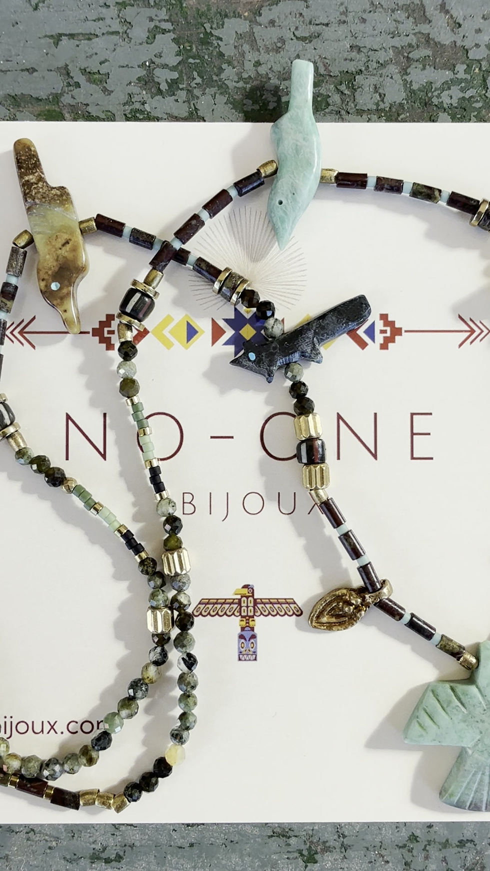 Thumbnail: SAUTOIR LIOPA, collier amérindien, pierre heishi .