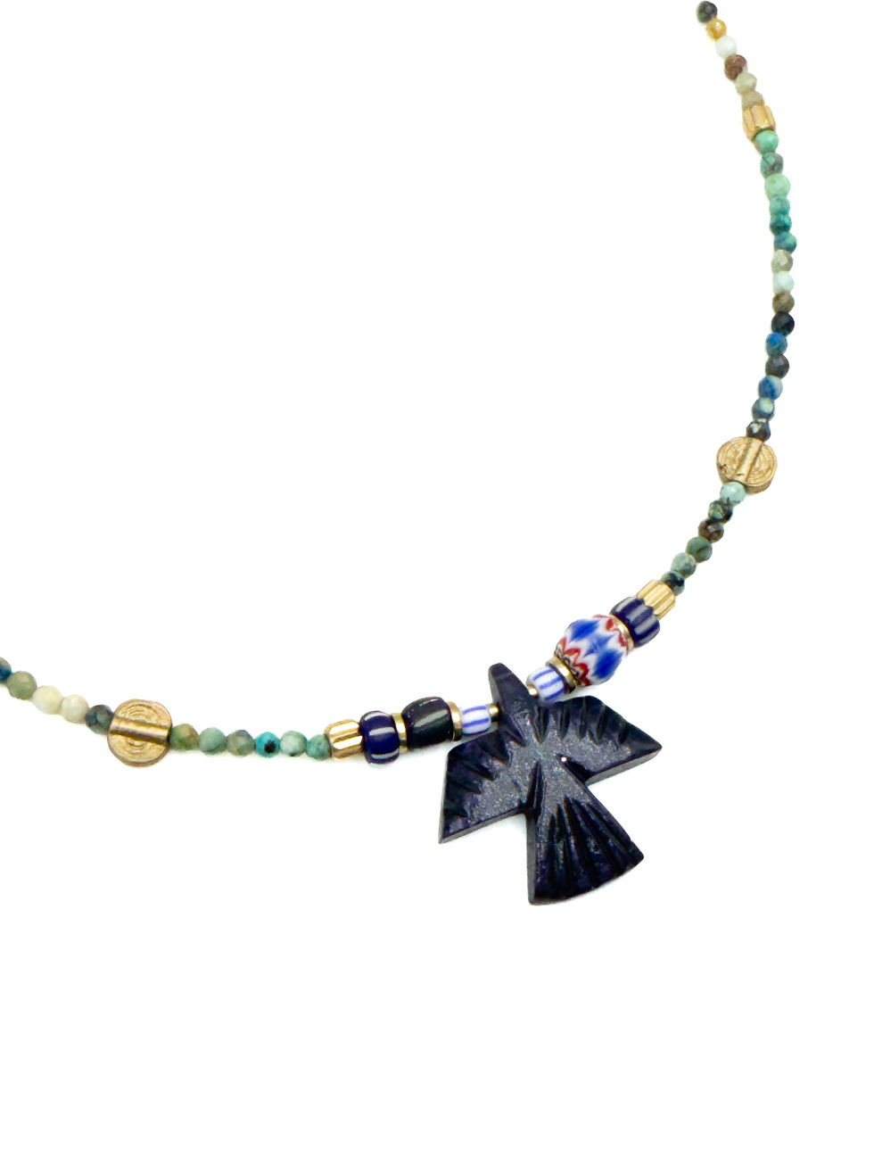 Miniature : COLLIER NAVAJO, collier amérindien, pierre heishi .