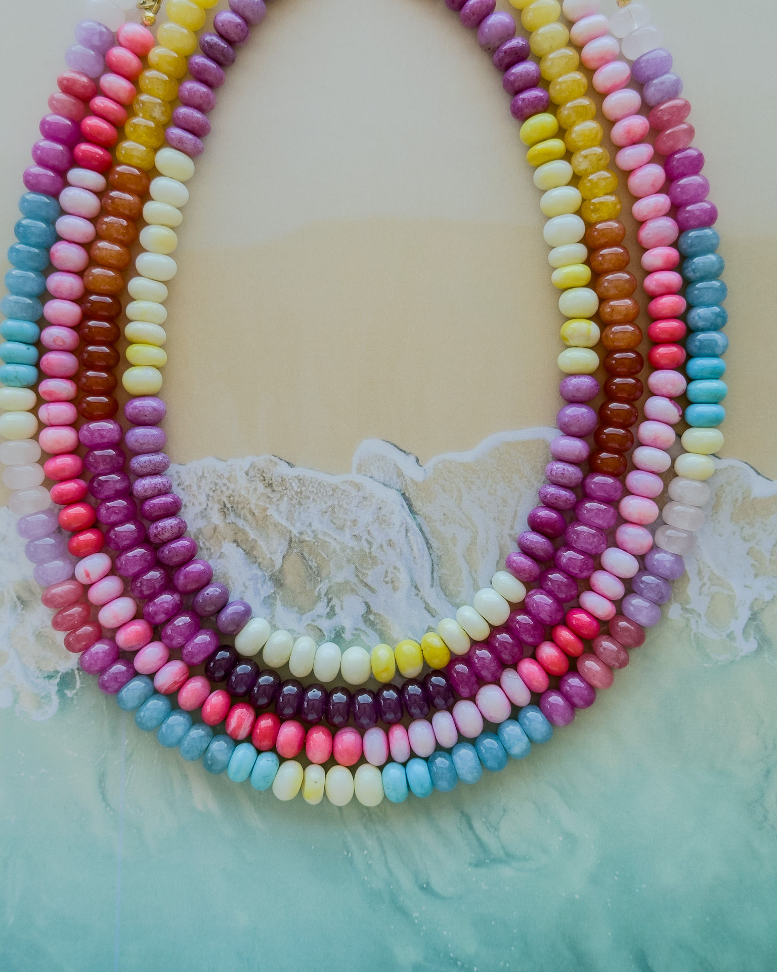 COLLIER TUTTI FRUTTI perles ovales