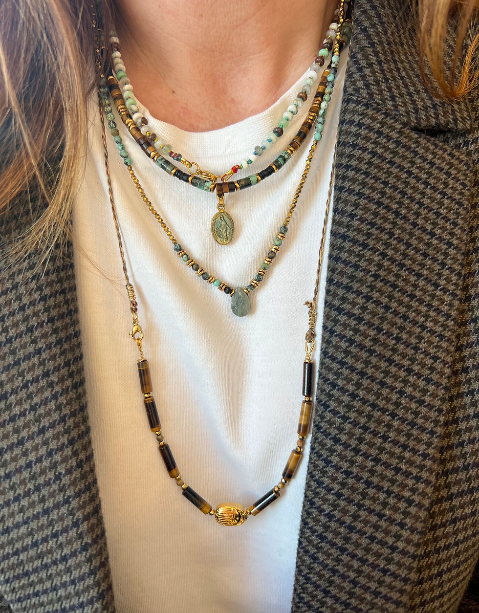 Miniature : Collier scarabée n°2