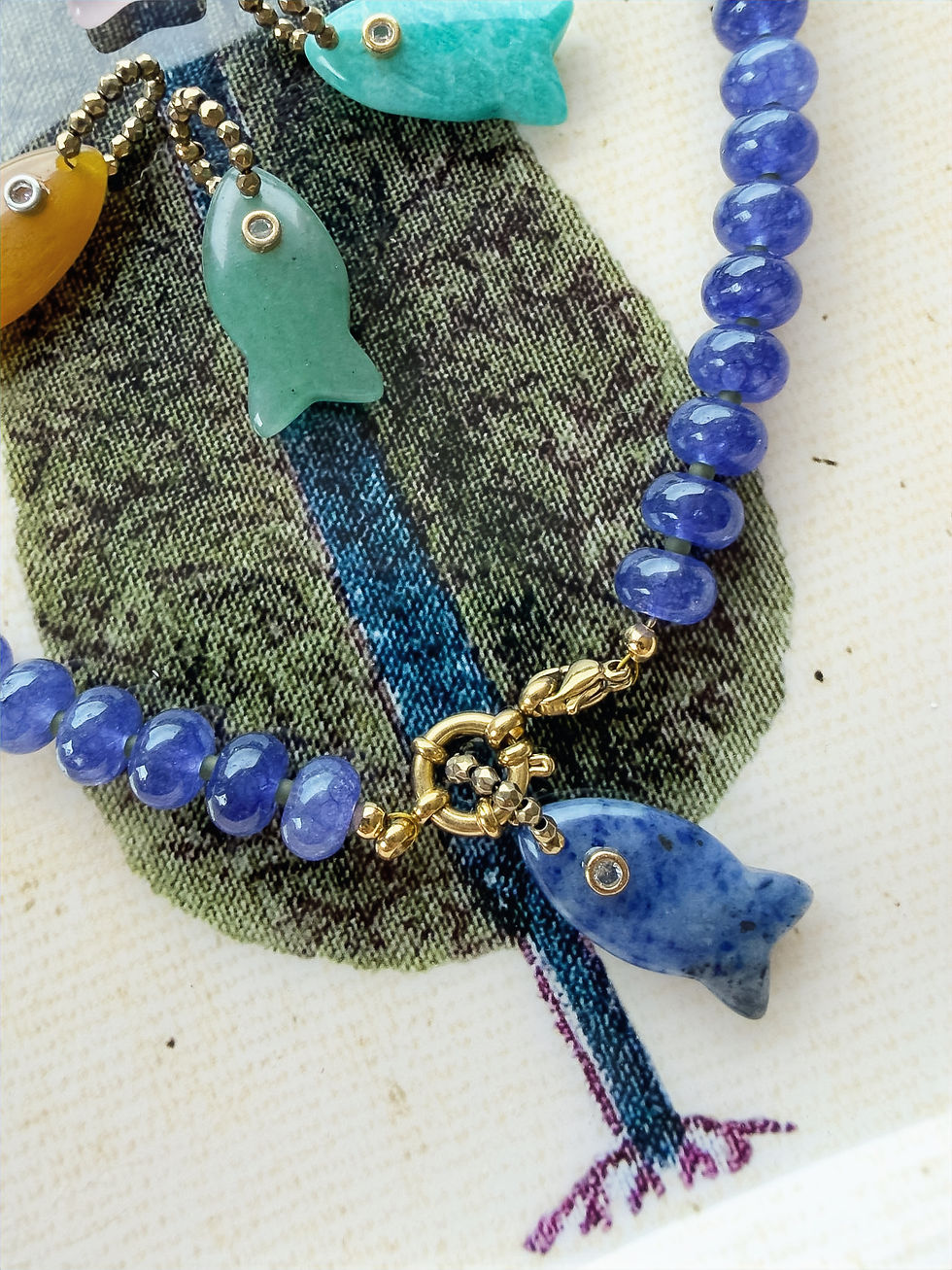 Miniature : Copie de COLLIER TUTTI FRUTTI  perles ovales