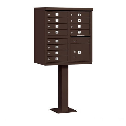Thumbnail: Cluster Box Unit Type II (Includes Pedestal) - 12 A Size Doors - USPS Access