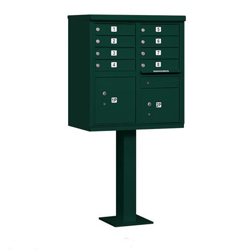 Thumbnail: Cluster Box Unit Type I (Includes Pedestal) - 8 A Size Doors - USPS Access