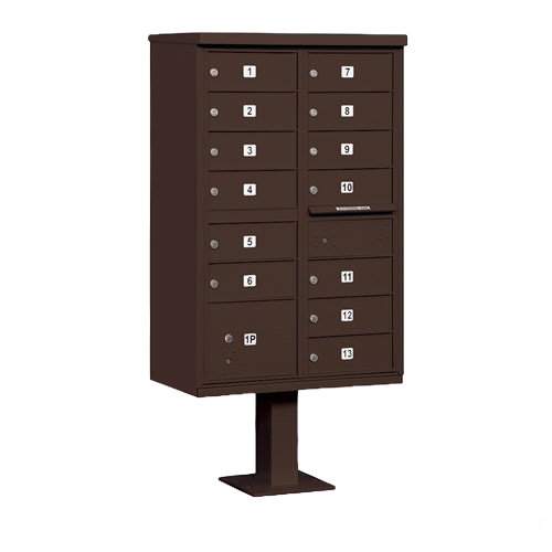 Thumbnail: Cluster Box Unit Type IV (Includes Pedestal) - 13 B Size Doors -  USPS Access