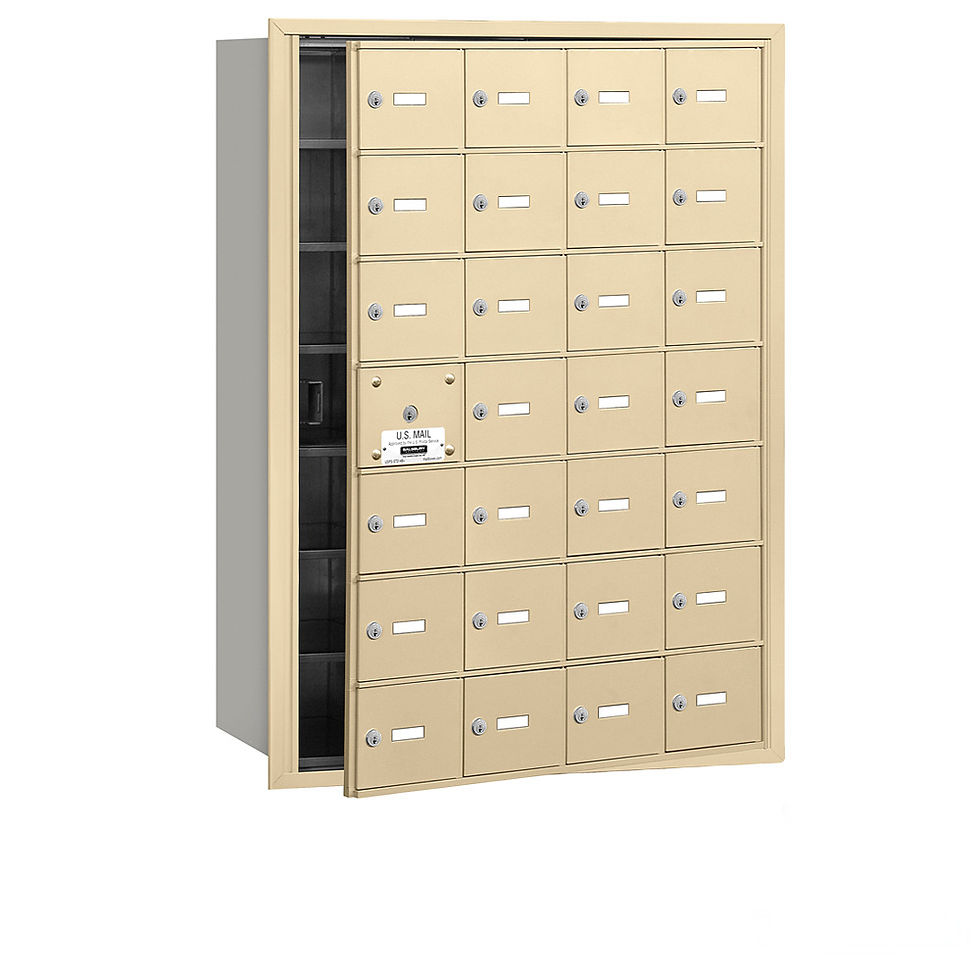 Thumbnail: 4B+ Horizontal Mailbox - 28 A Doors (27 usable)  - Front Loading - USPS Access