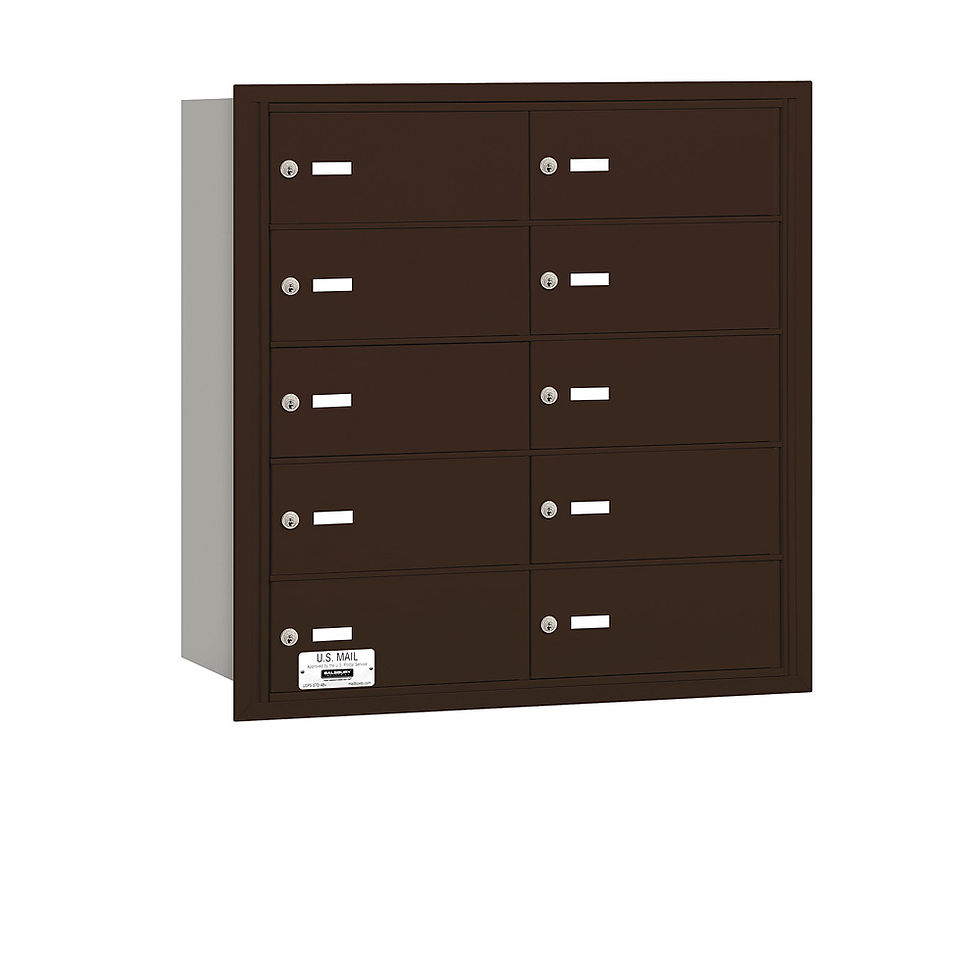 Thumbnail: 4B+ Horizontal Mailbox - 10 B Doors - Rear Loading - USPS Access
