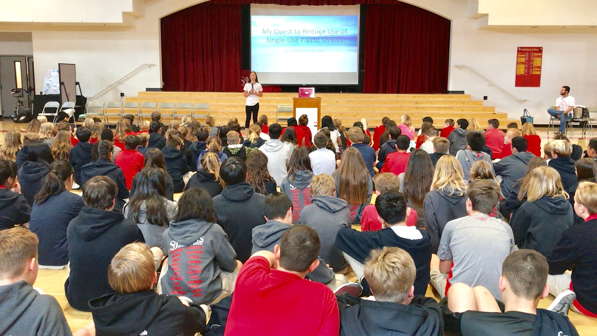 Close to 200 kids from grade 5-8.