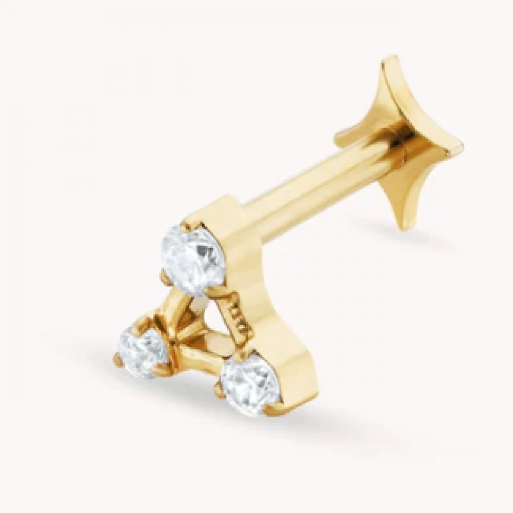 Lyra Piercing Titane Or