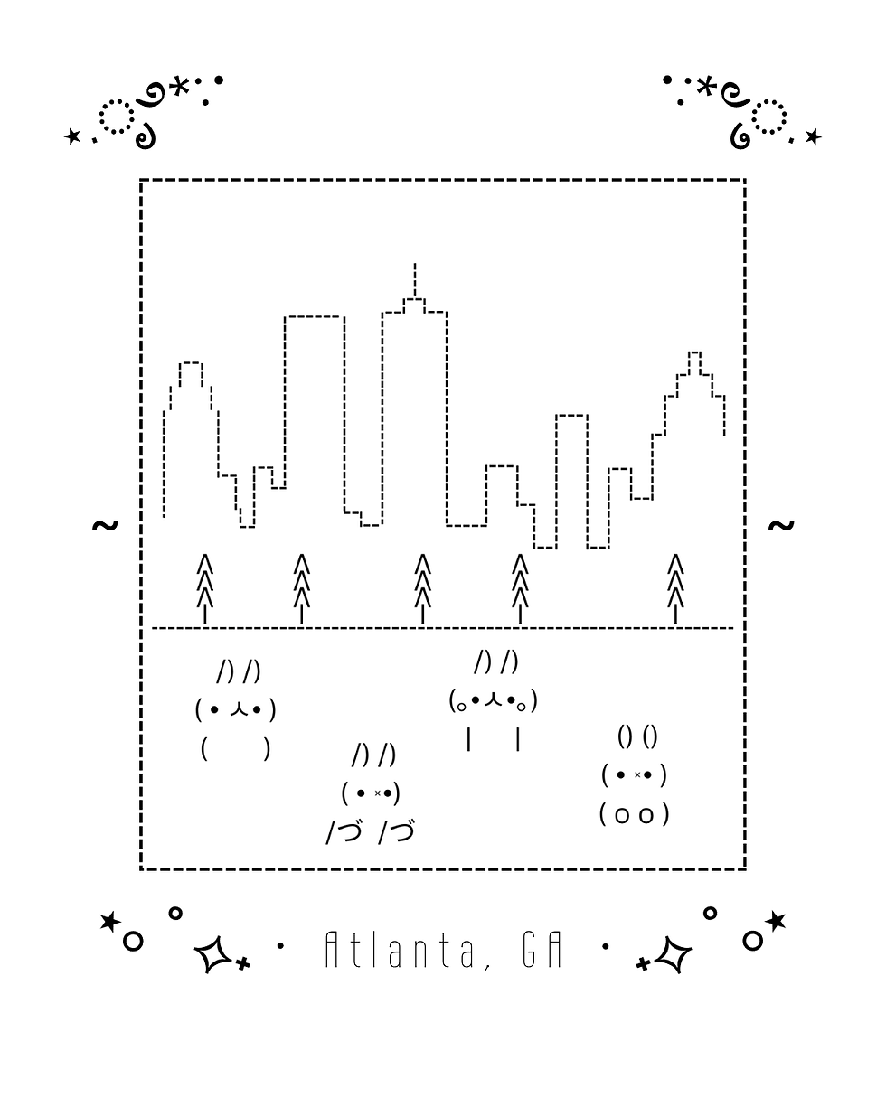 Thumbnail: ATL Unicode Bunnies Shirt - White