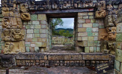 Temple 22 in Copan Ruins.