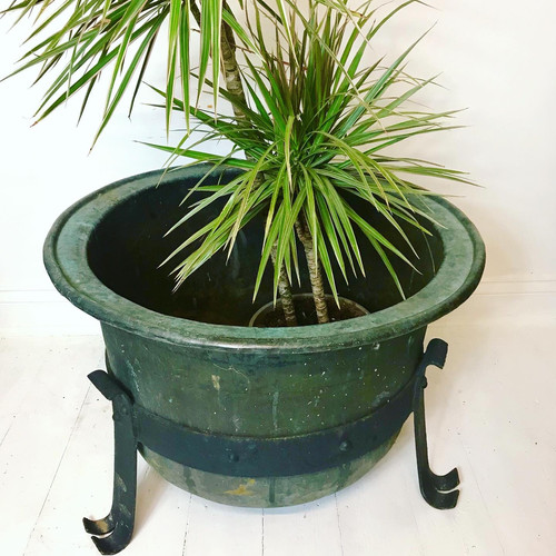 Huge 19th C. French Copper Garden Planter Antique ideology
