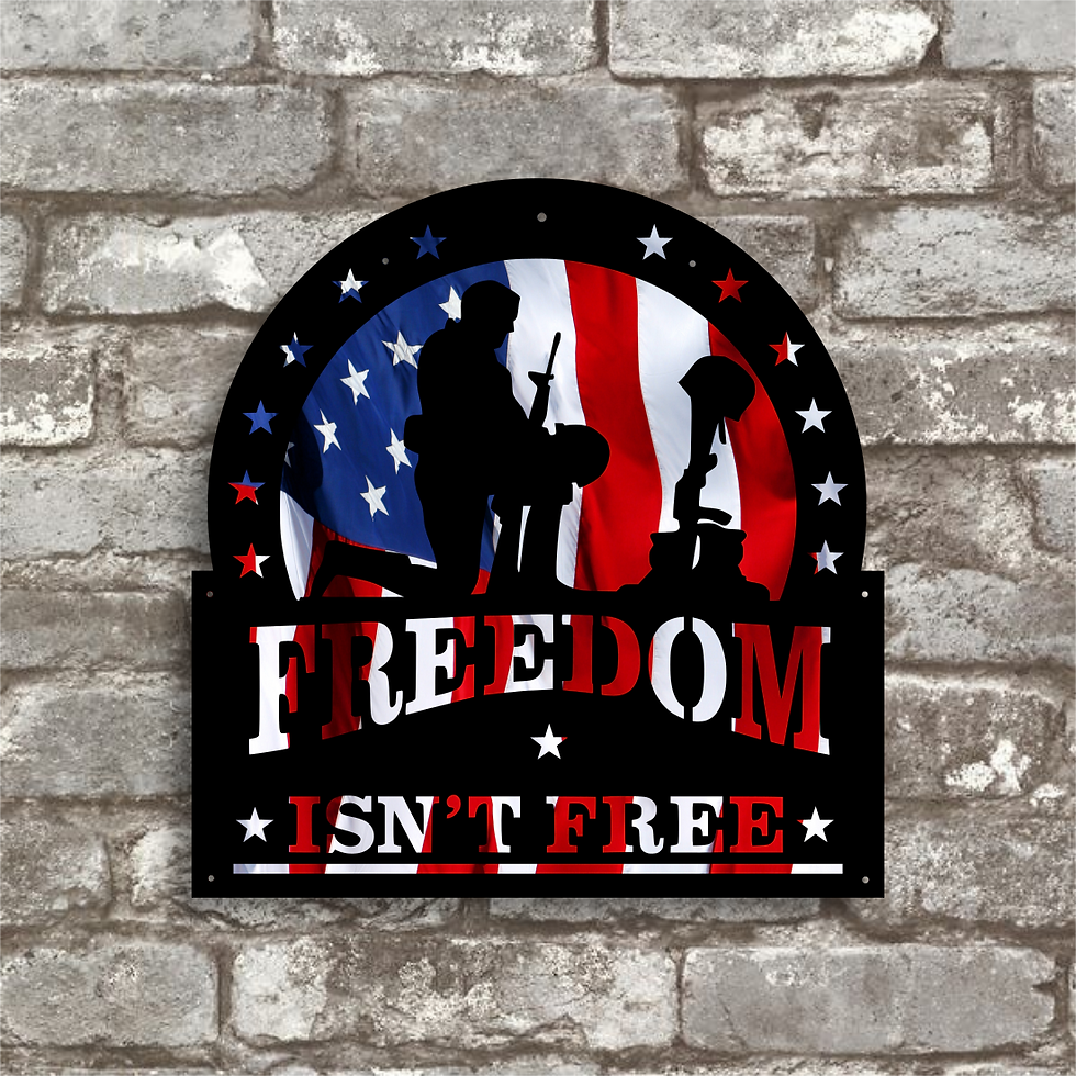 Metal, Freedom Isn't Free Wall Decor, 16 Inches Tall, F-7