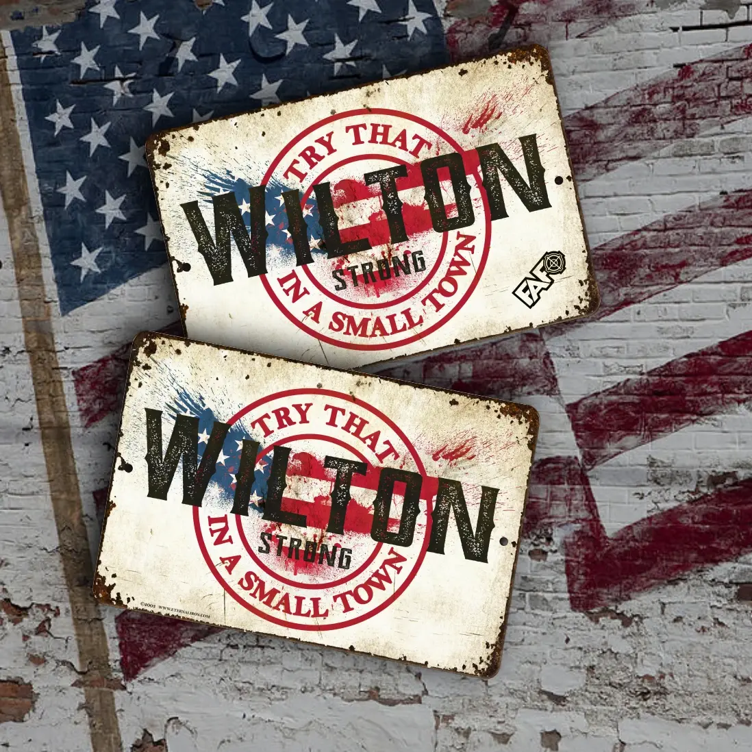 Customizable Town Name, Try That In A Small Town, Aluminum Sign - S-4