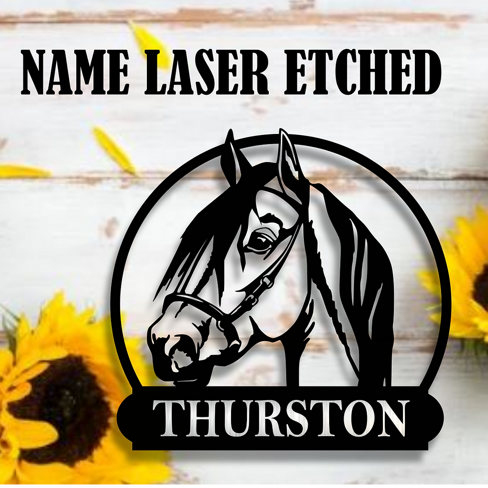 Thumbnail: Personalized Metal Horse Stall Name Plaque, 16 Inches, N-9